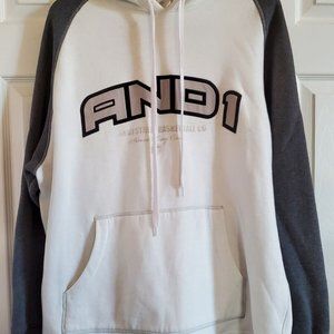 AND1 Street Basketball Co Spellout Logo Hoodie Sweatshirt Y2K Streetwear RARE!
